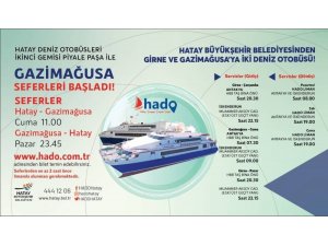 Hatay Deniz Otobüsü’nün Gazimağusa seferleri 5 Ağustos’ta başlıyor