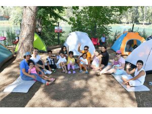 Tarsus Gençlik Kampı’nda çadır kampı etkinliği
