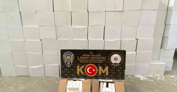 Adana’da 39 milyon 260 bin kaçak makaron ele geçirildi