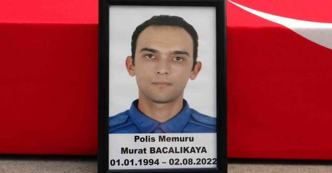Beyin kanaması sonucu hayatını kaybeden polis memuruna son görev