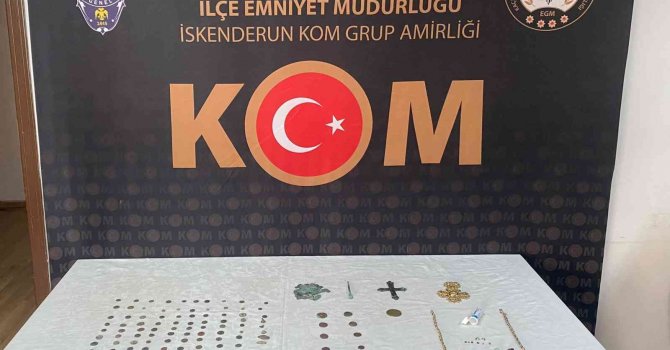 İskenderun’da 145 adet tarihi eser ele geçirildi