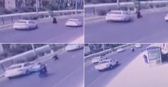 Bir çarptı diğeri sürükledi