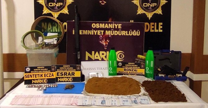 Osmaniye’de uyuşturucu operasyonlarına 5 tutuklama