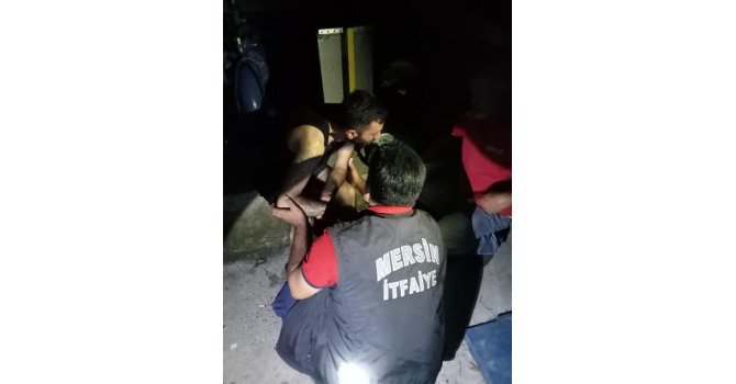 Kanyonda mahsur kalan genci itfaiye kurtardı