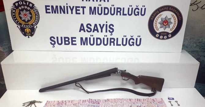 Hatay’da pompalı tüfekle hırsızlık yapan şüpheli yakalandı