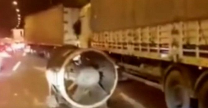 Osmaniye’de otoyolda tünelin havalandırma fanı yere düştü