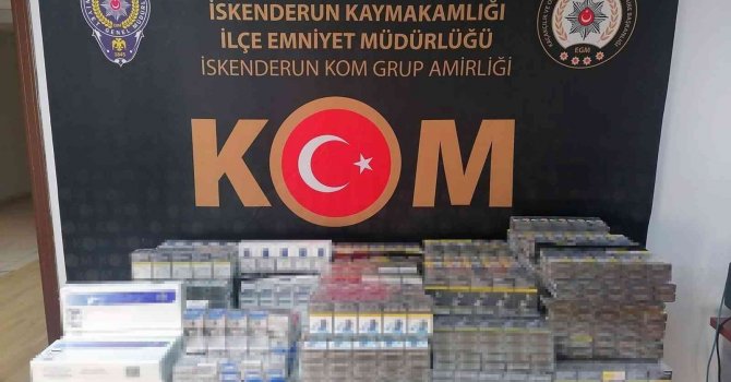 Hatay’da makaron ve sigara kaçakçılığı operasyonu