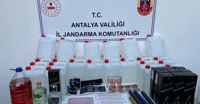 Jandarmadan sahte alkol operasyonu