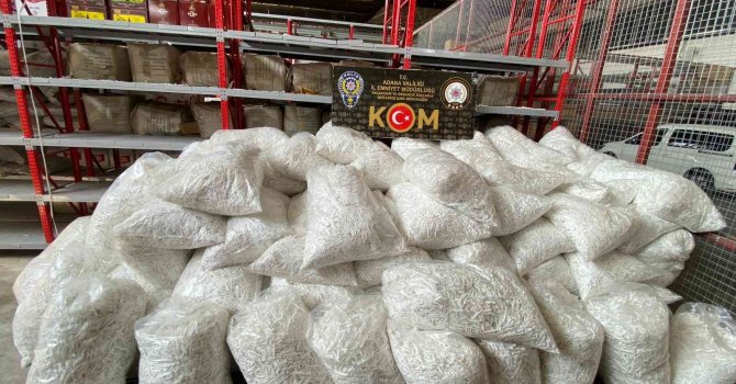 Adana’da 19 milyon kaçak makaron ve doldurulmuş sigara ele geçirildi