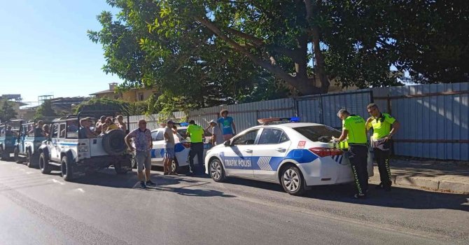 Alanya’da safari araçları eşzamanlı denetlendi