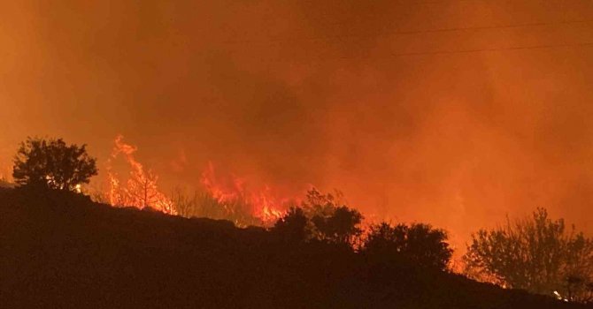 Mersin’deki orman yangını D-400 karayoluna ulaştı, yol kapatıldı