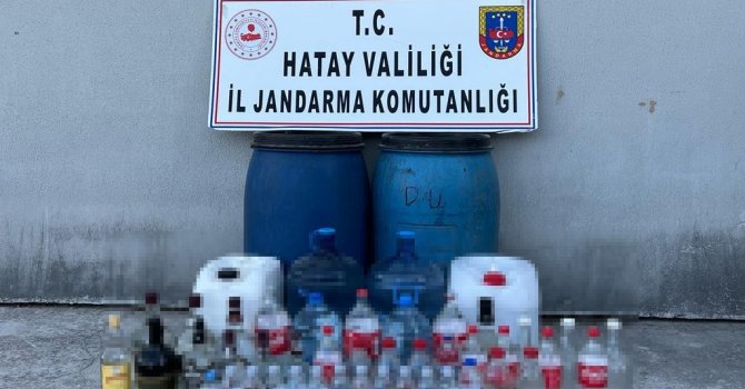 Hatay’da 380 litre sahte içki ele geçirildi