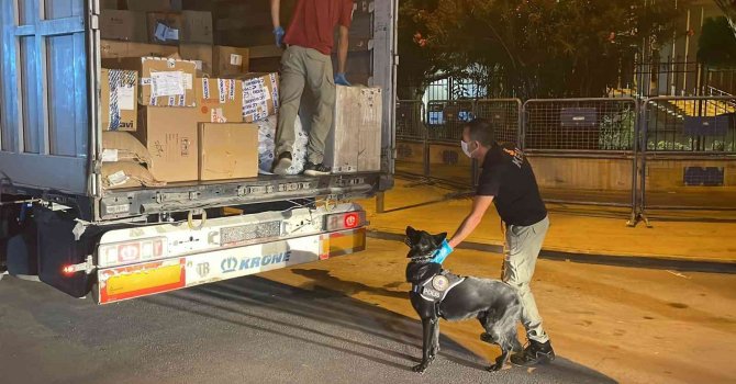 Kargo tırında 56 kilo 200 gram esrar ele geçirildi