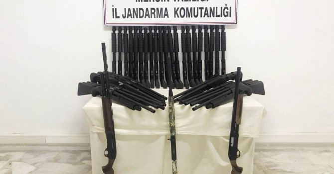 Mersin’de 36 adet kaçak av tüfeği ele geçirildi