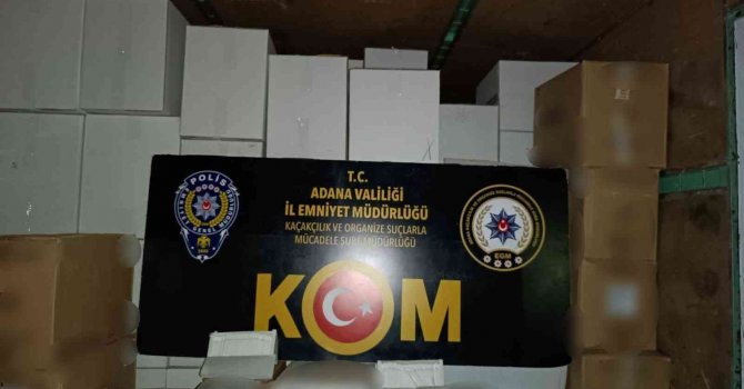 Adana’da 10 milyon 510 bin adet kaçak makaron ele geçirildi