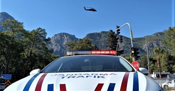 Antalya’da helikopterli trafik denetiminde ceza yağdı
