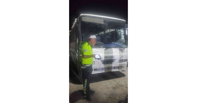 Minibüs tavanında yolculuğa 9 bin 517 lira para cezası