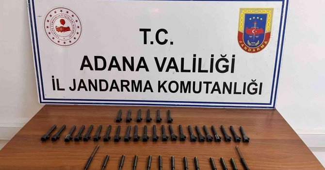 Adana’da 28 adet tabanca namlusu ele geçirildi