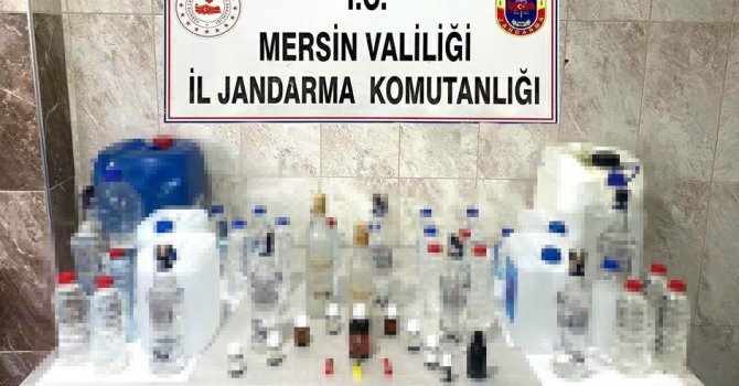 Mersin’de 70 litre sahte alkol ele geçirildi