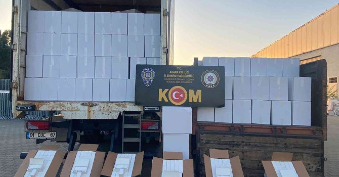 Adana’da 41 milyon kaçak makaron ele geçirildi