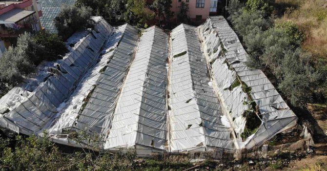 Alanya’da dolu yağışı seralarda hasara yol açtı