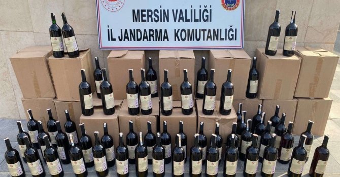 Mersin’de 540 litre kaçak içki ele geçirildi