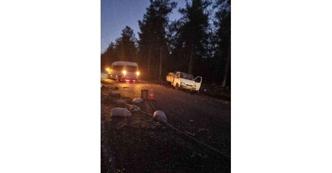 Arızalanan kamyonetine bakarken minibüsün çarptığı adam hayatını kaybetti