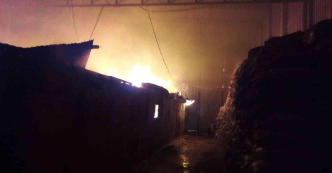 Defne fabrikasında yangın maddi hasara neden oldu