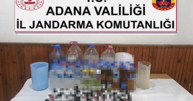 Adana’da bin 71 litre sahte ve kaçak alkol ele geçirildi