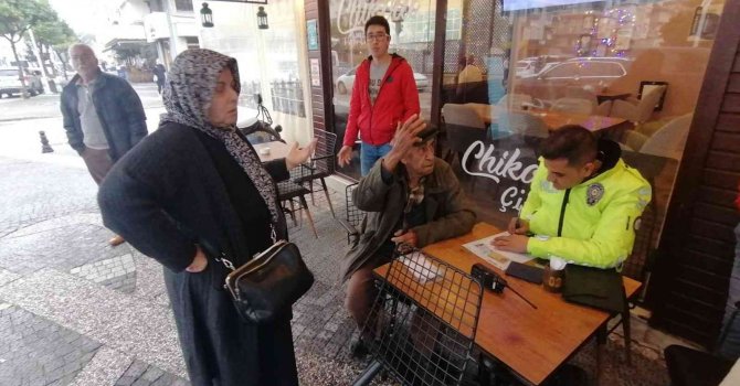 Kaza yapan yaşlı adam geldiği istikameti kabul etmedi