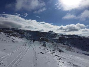 Mersin Anamur’da kar yağışı