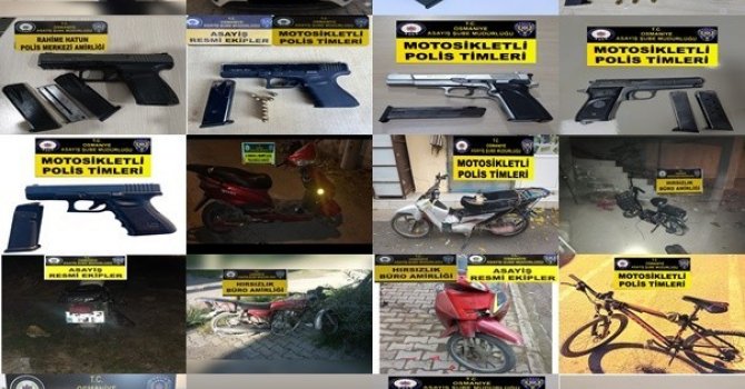 Osmaniye’de çeşitli suçlardan yakalanan 14 şüpheli tutuklandı