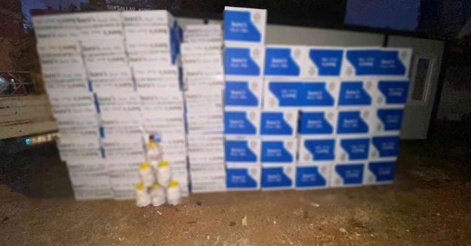 Antalya’da yüklü miktarda gümrük kaçağı makaron ele geçirildi