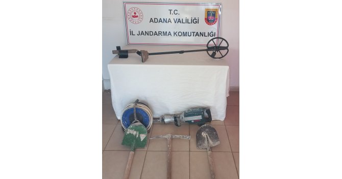 Kaçak kazı yapan 5 şahıs suçüstü yakalandı