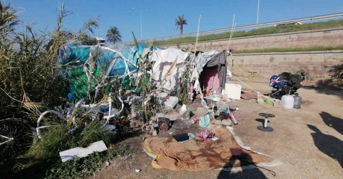 Çöple kaplı baraka çadıra uyuşturucu operasyonu