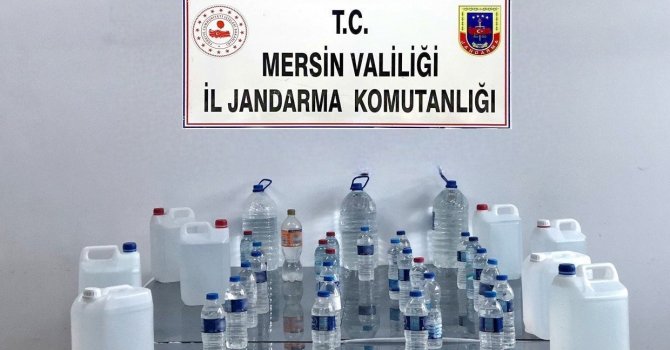 Mersin’de 80 litre sahte içki ele geçirildi