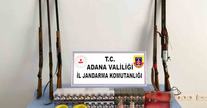 Adana’da bir evde 5 adet ruhsatsız av tüfeği ele geçirildi