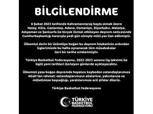 Türkiye Basketbol Federasyonu, maçların ertelendiğini duyurdu