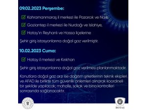 Kahramanmaraş, Gaziantep ve Hatay’a doğalgaz verilmeye başladı