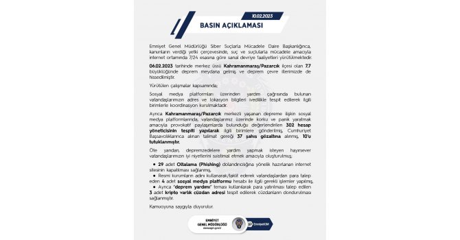 Türk polisi 7 gün 24 saat esasına göre sanal devriyelerini sürdürüyor