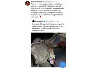 Zeynep Bastık enkaz altındayken şarkısını dinlemek isteyen genç kıza yardım eli uzattı