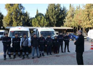 Efeler Belediyesi deprem bölgelerine cenaze araçları gönderdi