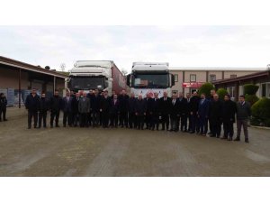 Cezaevi personeli hazırladı, 2 yardım tırı dualarla yola çıktı