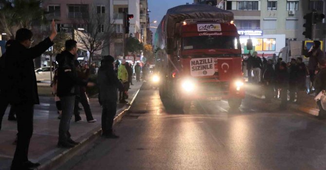 Nazilli Belediyesi deprem bölgesinde çalışmalarını sürdürüyor