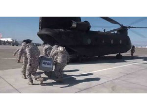 MSB: “CH-47 helikopterleri ile depremden etkilenen vatandaşlarımıza yardım malzemelerini ulaştırmaya devam ediyoruz”