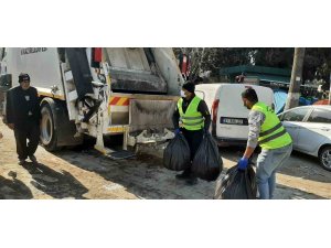 Marmaris temizlik ekipleri afet bölgesinde canla başla çalışıyor