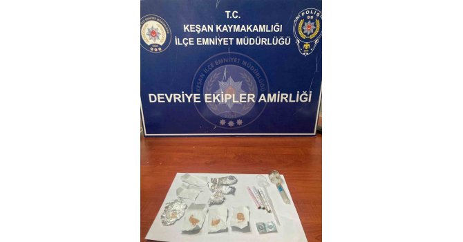 Polisin durdurduğu şüpheliden uyuşturucu çıktı