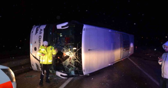 Kastamonu’da yolcu otobüsü devrildi: 30 yaralı