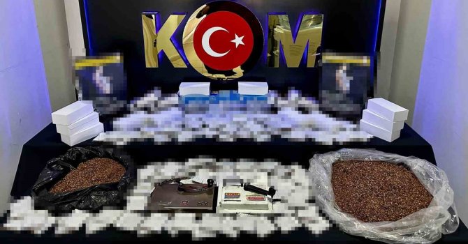 Denizli’de binlerce kaçak tütün ürünü ele geçirildi