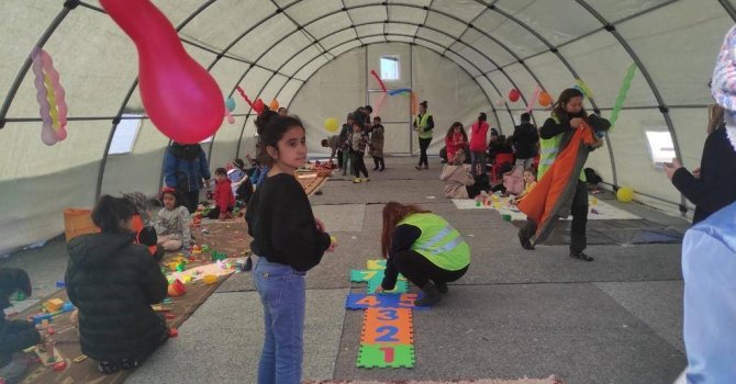 MSB: “AFAD ile koordineli olarak 1 adet sahra çadırı ve çocuk oyun parkı yapıldı”